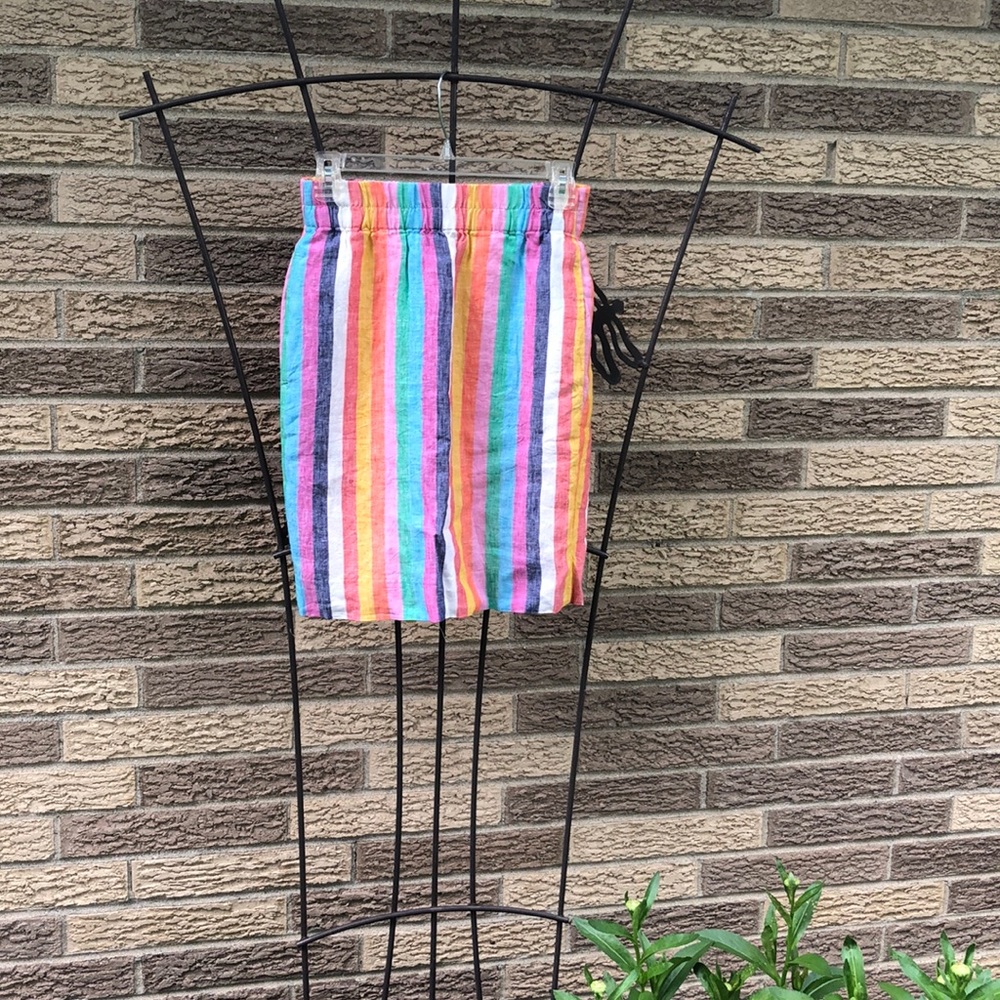 JCrew striped linen skirt.  Xxs